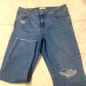 Levi’s high rise ankle straight jeans